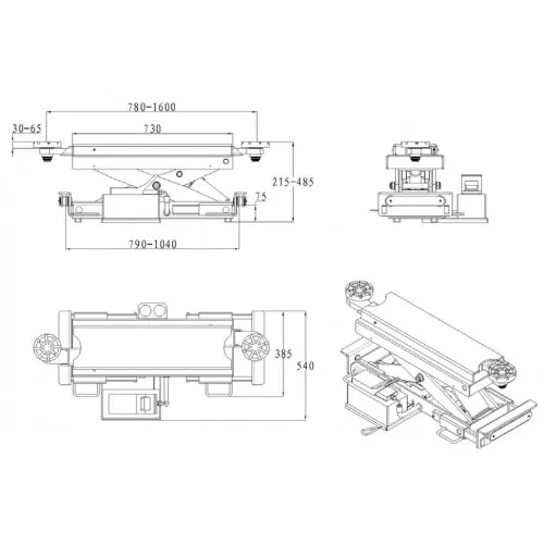 Траверса пневмогидравлическая г/п 2 т Хорекс Авто HRJP-XT2A
