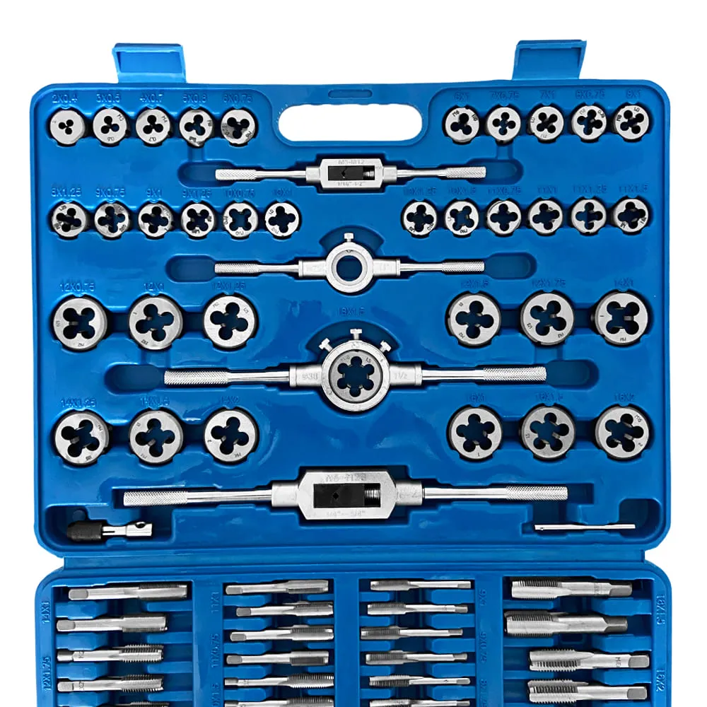 Набор приспособлений для восстановления наружных и внутренних резьб 110 предметов (метрические) Хорекс Авто HZ 31.1.006Y