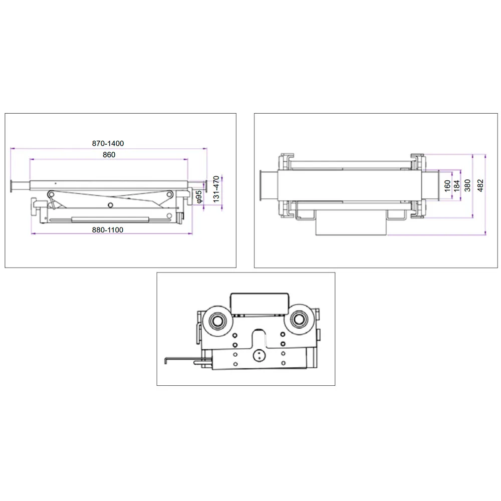 Траверса пневмогидравлическая г/п 3 т Хорекс Авто HRJ-XT-3A