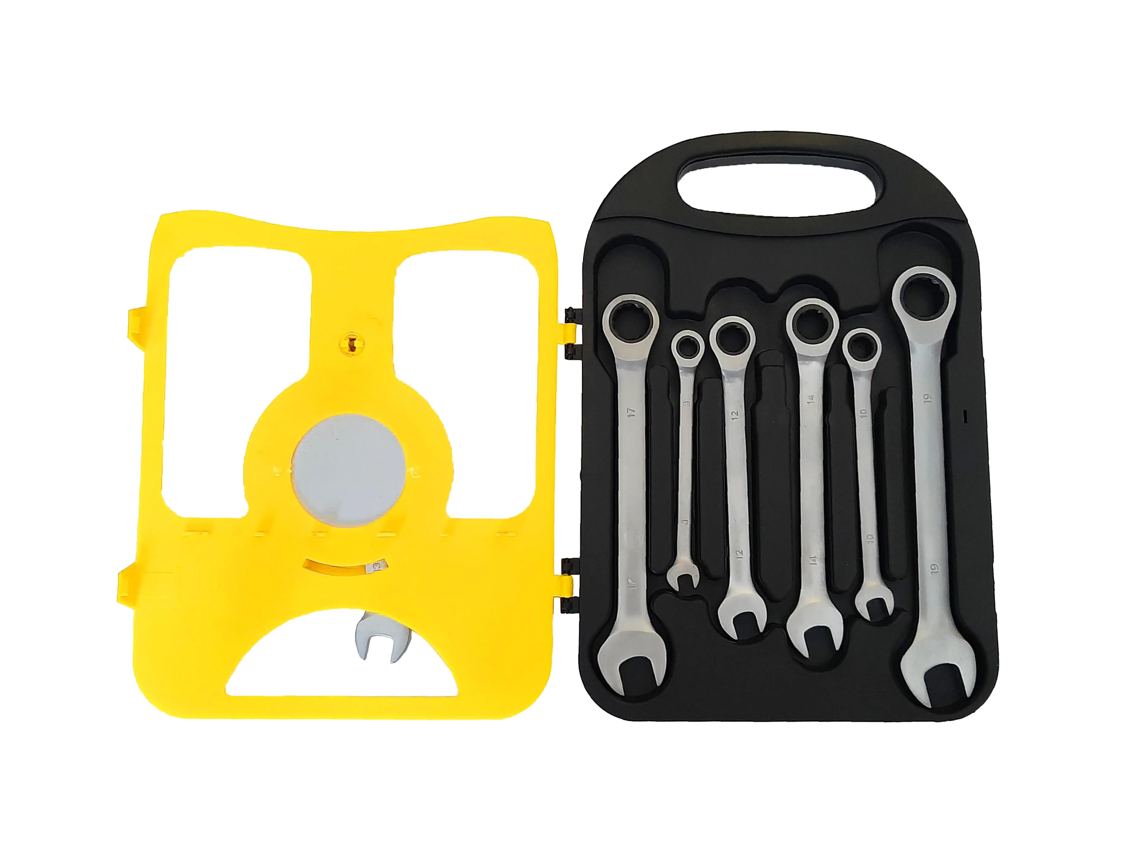 Набор комбинированных трещоточных ключей 8-19 мм (7 предметов) Хорекс Авто HZ 26.1.009W