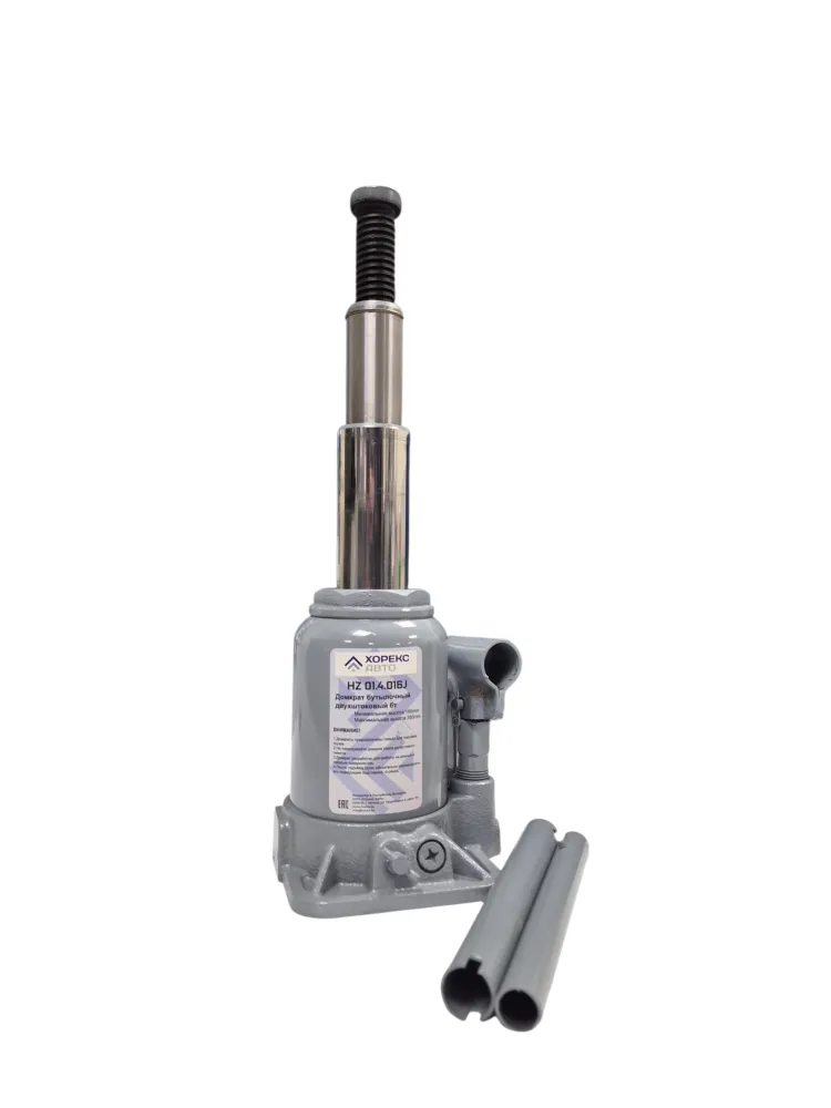 Домкрат бутылочный двухштоковый 6 т Хорекс Авто HZ 01.4.016J