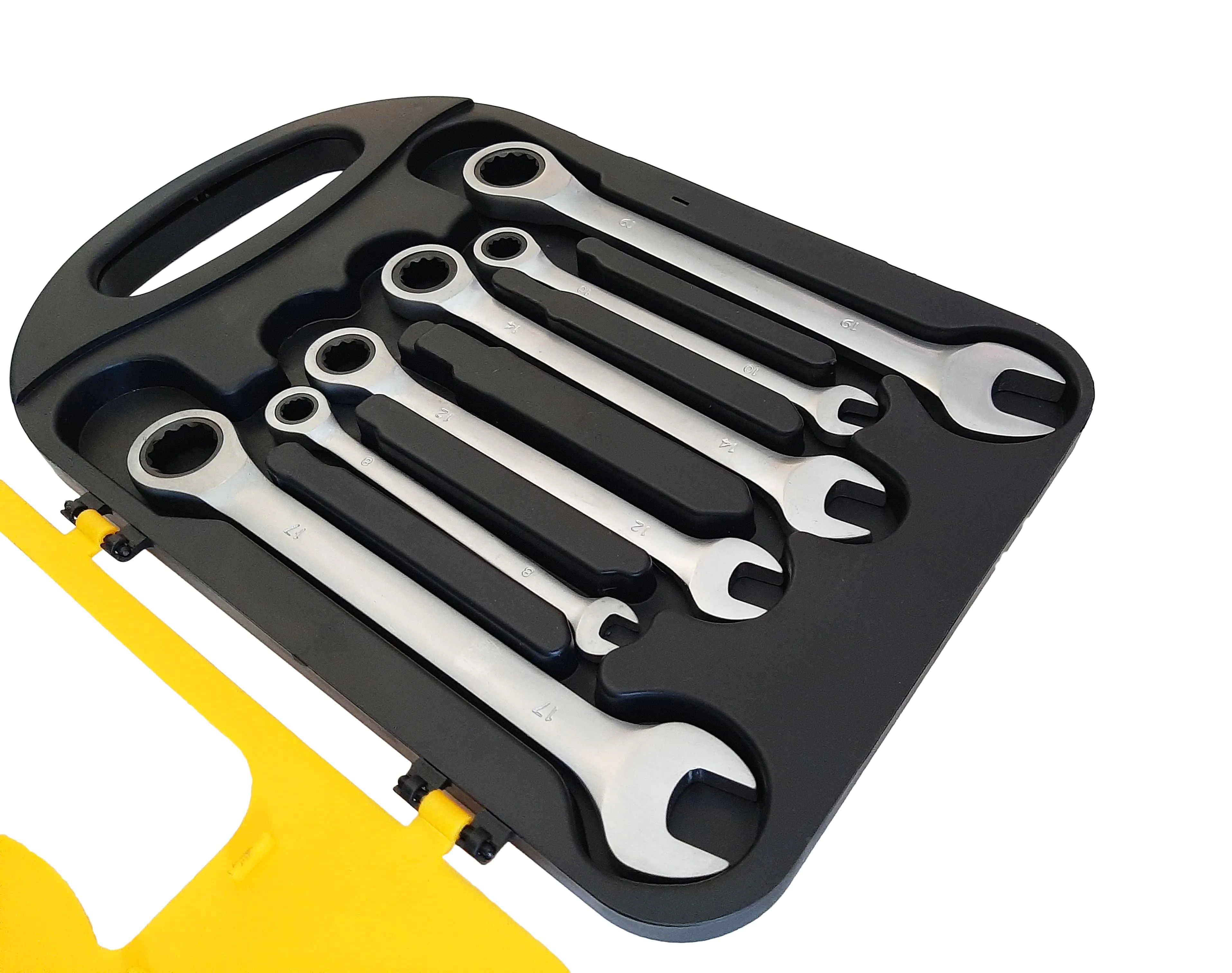 Набор комбинированных трещоточных ключей 8-19 мм (7 предметов) Хорекс Авто HZ 26.1.009W