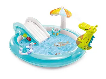 Надувной игровой центр Крокодил, 201х170х84 см, INTEX