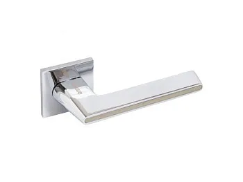 Ручка дверная  АЛЛЮР АРТ "АДЕЛЬ" CP/светло-серое дерево (852SSD) хром/св-сер дерЗАЩИТ.ПЛЕНКА