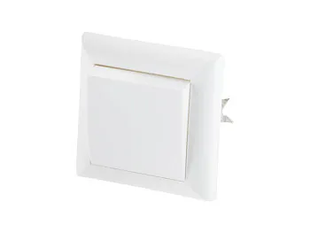 Выключатель 1 клав. (скрытый, до 6А) белый, Эконом, Юпитер