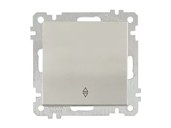 Выключатель проходной 1-клав. (скрытый, без рамки, винт. зажим) титан, DARIA, MUTLUSAN