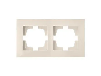 Рамка 2-местная бежевая, Стиль новый, Bylectrica