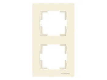 Рамка 2-ая вертикальная кремовая, RITA, MUTLUSAN
