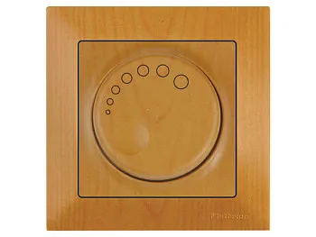 Выключатель поворотный (диммер) (скрытый, винт. зажим, 600Вт) дуб, DARIA, MUTLUSAN