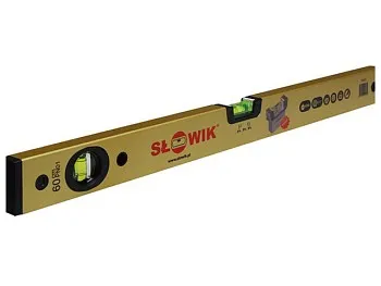 Уровень 600 мм 2 глаз. брусковый, золото PN01 SLOWIK (быт.)