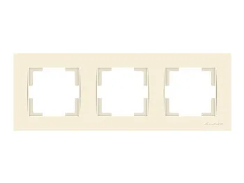 Рамка 3-ая горизонтальная кремовая, RITA, MUTLUSAN