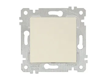 Выключатель 1-клав. (скрытый, без рамки, винт. зажим) кремовый, RITA, MUTLUSAN