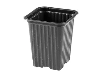 Горшок для рассады квадратн, 70х70х80 мм, черный, PERFECTO LINEA