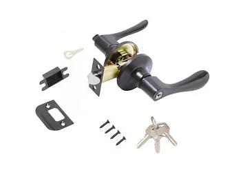 Защелка врезная межкомнатная 8531 ET BL черная кл/фикс СТАНДАРТ