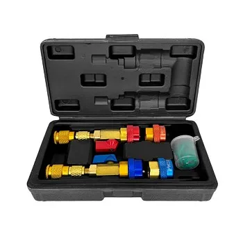 Набор адаптеров для смены золотников под давлением R134a R1234yf Хорекс Авто HZ 18.205.34SK