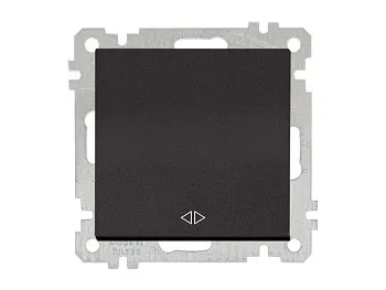 Выключатель промежуточный многопозиционный (скрытый, без рамки, пруж. зажим) черный, DARIA, MUTLUSAN