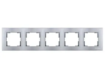 Рамка 5-ая горизонтальная серебро, RITA, MUTLUSAN