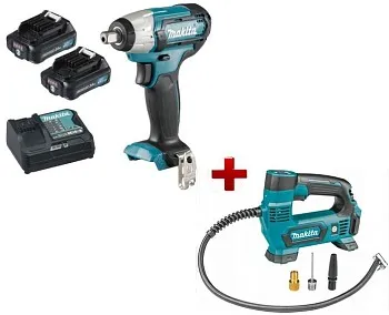 Аккум. ударный гайковерт MAKITA CXT TW 141 DWAE в чем. + АКЦИЯ Аккум. компрессор MP 100 DZ