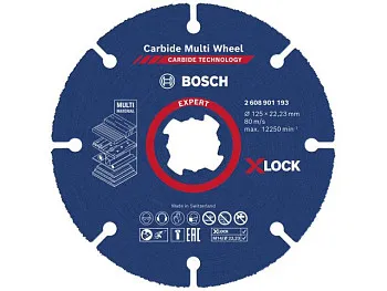 Круг отрезной 125х2.5x22.2 мм дерево, пластик, гипсокартон X-LOCK Carbide BOSCH