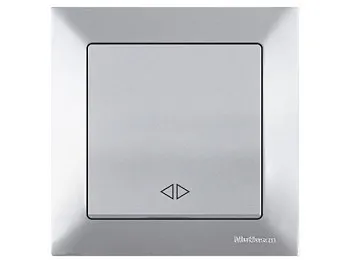 Выключатель промежуточный многопозиционный (скрытый, пруж. зажим) серебро, DARIA, MUTLUSAN