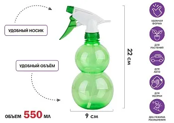 Опрыскиватель ручной 0,55л с пульверизатором, PERFECTO LINEA