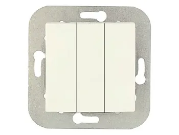 Выключатель 3 клав. (cкрытый, 10А) бежевый, Уют, BYLECTRICA