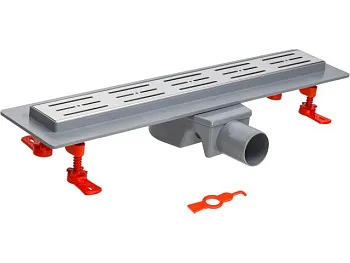 Сливной трап горизонтальный D 50, реш. нерж., сухой затвор, 63х500мм, AV Engineering