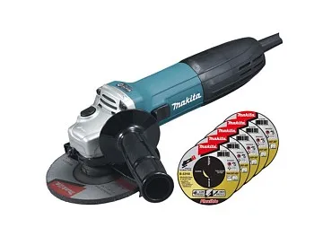 Одноручная углошлифмашина MAKITA GA 5030 X3 в кор. + 5 отрезных кругов
