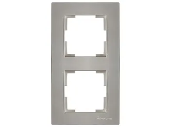 Рамка 2-ая вертикальная титан, RITA, MUTLUSAN