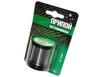 Припой ПОС 61 проволока, катушка ф2мм (100г) в блистере