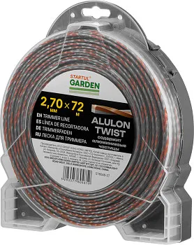 Леска ф 2.7 мм х 72 м витой квадрат сеч. ALULON TWIST STARTUL GARDEN