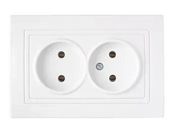 Розетка 2-ая (скрытая, б/з) белая, Уют, Bylectrica