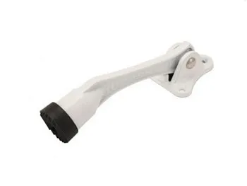 Фиксатор дверной АЛЛЮР КН-130 WW белый "козья ножка" БЛИСТЕР