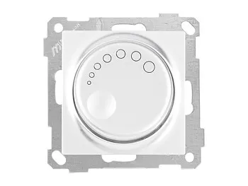 Выключатель поворотный (диммер) (скрытый, без рамки, винт. зажим, 600Вт) белый, DARIA, MUTLUSAN