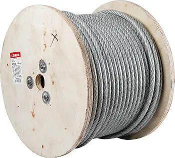 Трос стальной в ПВХ М10(8) DIN 3055 (бухта 100 м) STARFIX