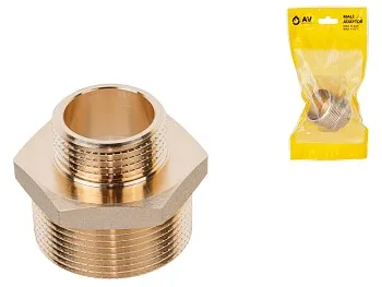 Ниппель ред. 1 1/2" нар. х 1" нар., AV Engineering (инд. упак.)