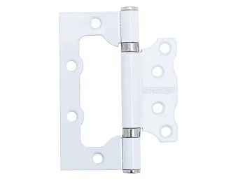 Петля накладная без врезкиАЛЛЮР 100х75 2BB WW БЛИСТЕР 2,5мм белая  2 шт