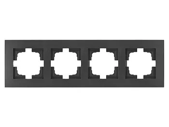 Рамка 4-местная графит, Стиль новый, Bylectrica