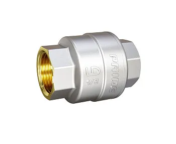 Клапан обратный 1" вн.-вн. пружинный латунный шток, LD