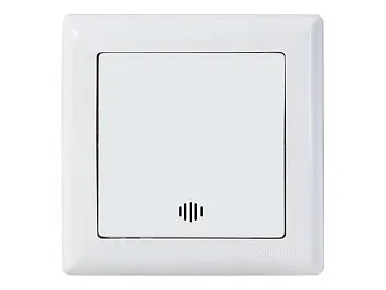 Выключатель 1-клав. (c подсветкой, скрытый, пруж. зажим) белый, DARIA, MUTLUSAN