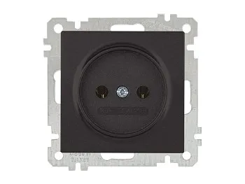 Розетка 1-ая (скрытая, без рамки, б/з) черная, DARIA, MUTLUSAN