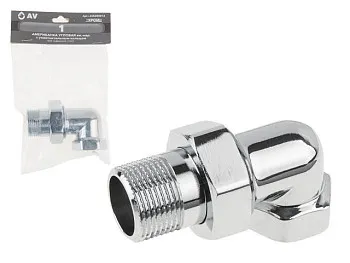 Американка угловая 1" вн.-нар. ХРОМ, AV Engineering (инд. упак.)