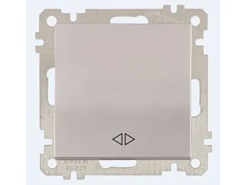 Выключатель промежуточный многопозиционный (скрытый, без рамки, пруж. зажим) серебро, DARIA, MUTLUSA