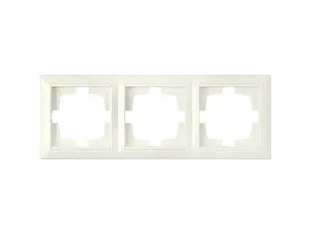 Рамка 3-местная бежевая, Стиль, BYLECTRICA