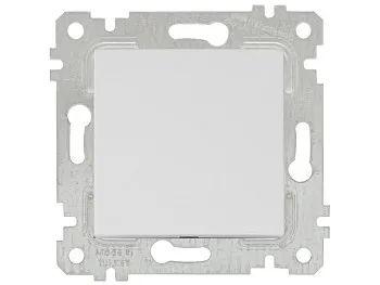 Выключатель 1-клав. (скрытый, без рамки, винт. зажим) белый, RITA, MUTLUSAN