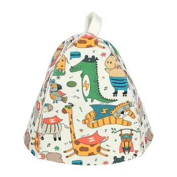 Шапка для бани и сауны детская "Супер герои",  войлок, "Банные штучки"