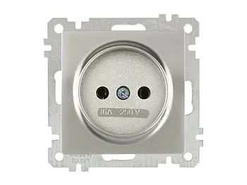 Розетка 1-ая (скрытая, без рамки, б/з) титан, DARIA, MUTLUSAN