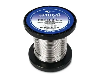 Припой ПОС 61 проволока, катушка ф1мм (50г)
