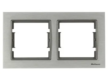 Рамка 2-ая горизонтальная алюминий ELITRA, MUTLUSAN