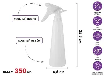 Опрыскиватель ручной 0,35л с пульверизатором, PERFECTO LINEA